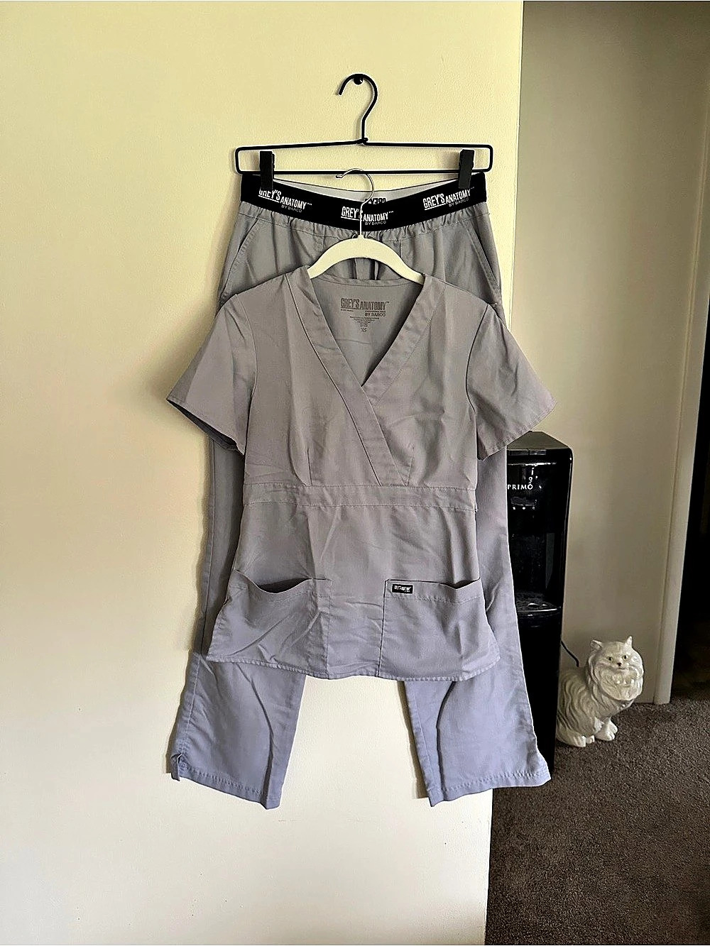 Grey's Anatomy Active Gray Scrub Set Size XS top, S pants.